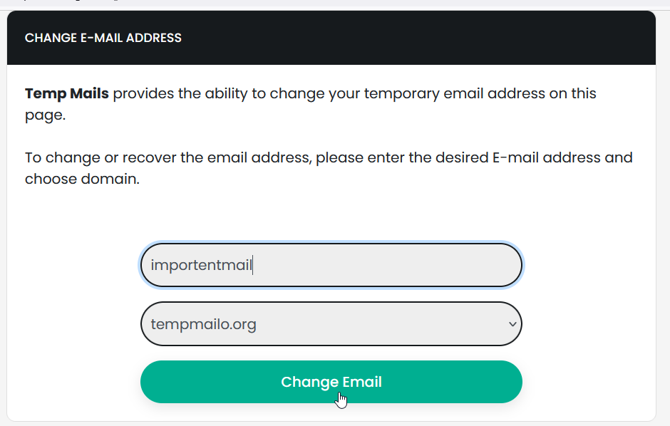 How to recover a Temporary Mail?